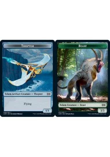(英)【Foil】飛行機械トークン / Thopter TokenNo.008 - ビーストトークン / Beast Token【2XM-TOKEN】 No.013