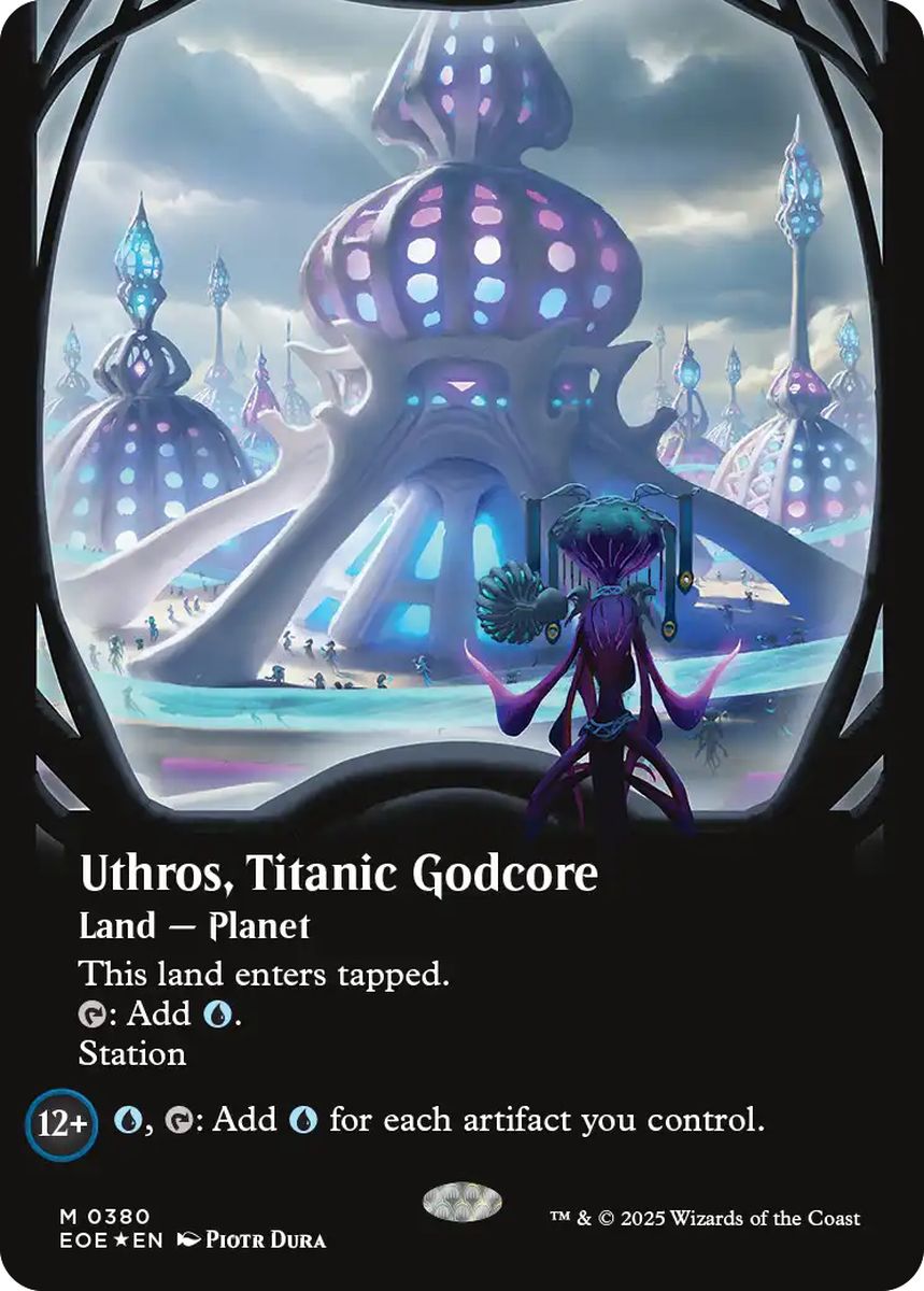 (英)【ギャラクシーFoil】巨大な神核、ウスロス / Uthros, Titanic Godcore ★ボーダーレス★(「観測窓」)【EOE】 No.380