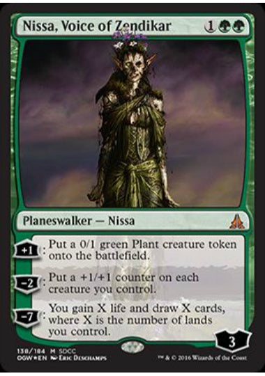(英)【Foil】ゼンディカーの代弁者、ニッサ / Nissa, Voice of Zendikar【PRM】SDCC2016プロモ No.020