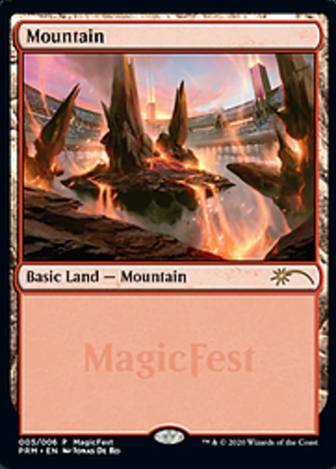 (英)【Foil】山 / Mountain【PRM】2020年 マジックフェストプロモ No.115