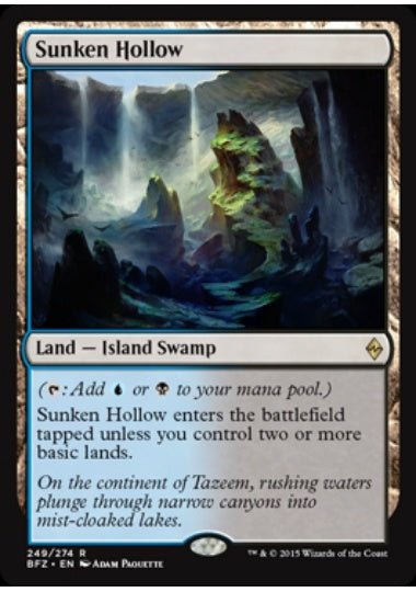 (英)【Foil】窪み渓谷 / Sunken Hollow【BFZ】 No.249