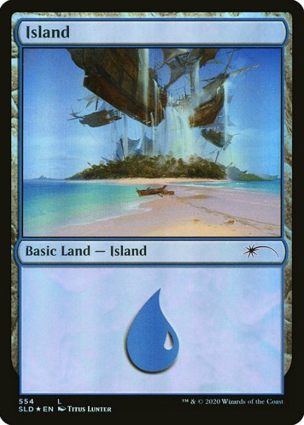 (英)【Foil】島 / Island【SLD】 No.554