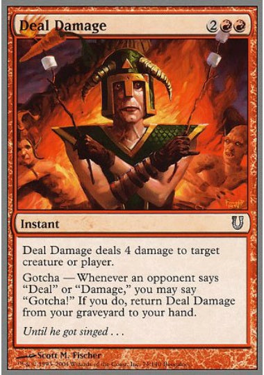 (英)【Foil】Deal Damage 【UNH】 No.074