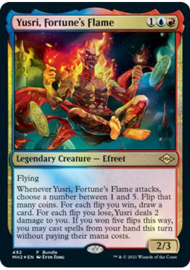 (英)【Foil】運命の炎、ユースリ / Yusri, Fortune's Flame【MH2】バンドルプロモ No.492