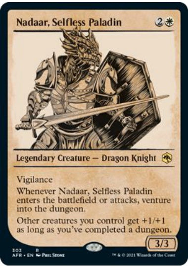 (英)無私のパラディン、ナダール / Nadaar, Selfless Paladin ★ショーケース枠★(ルールブック・カード) 【AFR】 No.303
