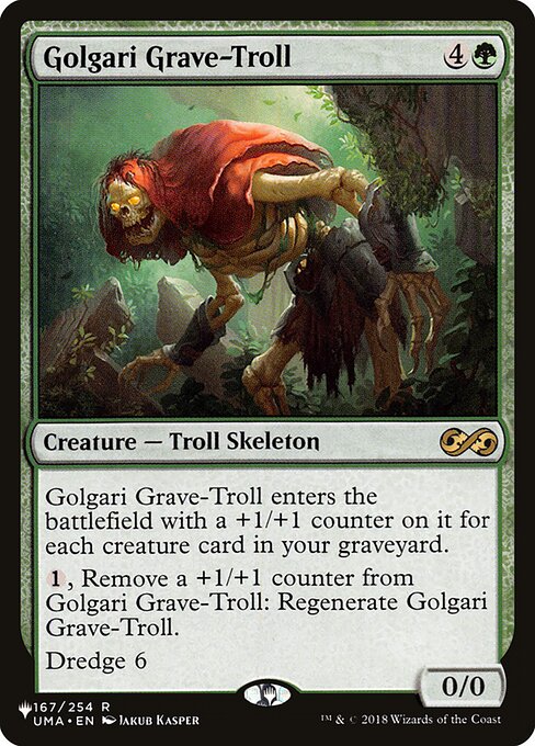 (英)ゴルガリの墓トロール / Golgari Grave-Troll【UMA】 PWシンボル付き再販 No.167