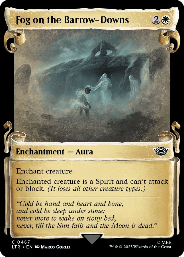 (英)【銀Foil】塚山丘陵の霧 / Fog on the Barrow-Downs ★ショーケース枠★(中つ国の巻物) 【LTR】 No.467