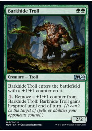 (英)【Foil】樹皮革のトロール / Barkhide Troll【M20】 No.165