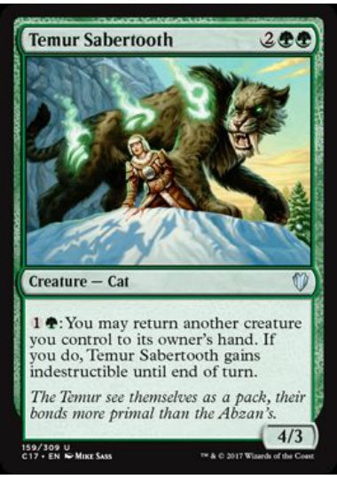 (英)ティムールの剣歯虎 / Temur Sabertooth【C17】 No.159
