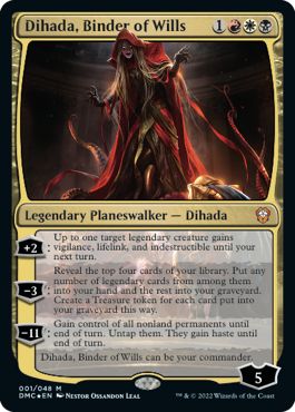 (英)【Foil】意志を縛る者、ディハーダ / Dihada, Binder of Wills【DMC】 No.001