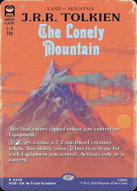 (英)はなれ山 / The Lonely Mountain ★ショーケース枠★(「ブックカバー・カード」) 【HOB】 No.248