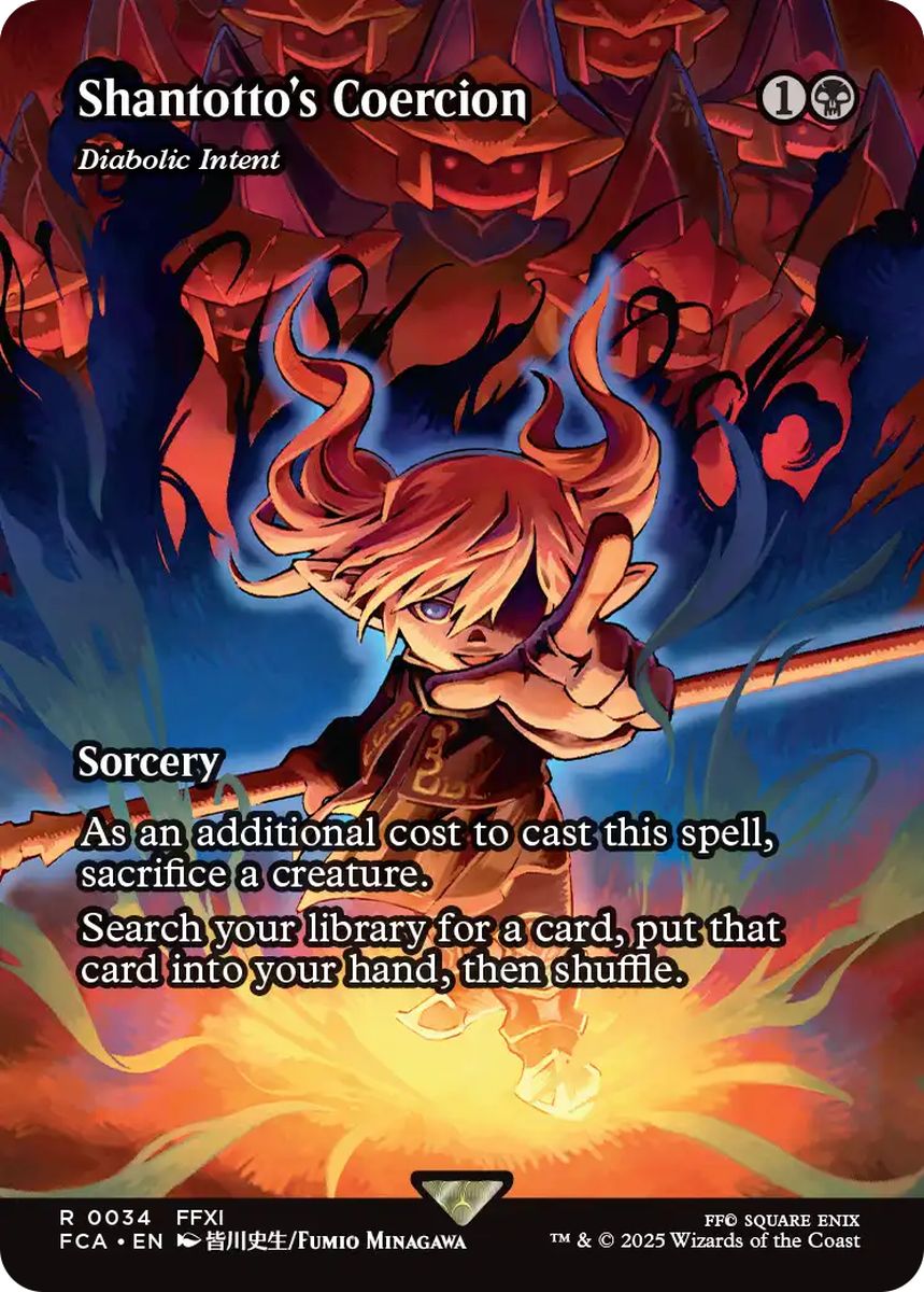 (英)【Foil】シャントットの強要 / Shantotto's Coercion[悪魔の意図 / Diabolic Intent] ★ショーケース枠★(FINAL FANTASY・継承史カード) 【FCA】 No.034