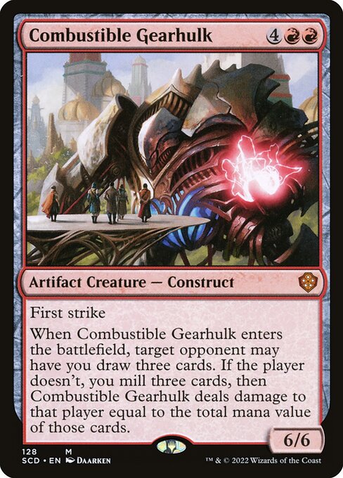 (日)焼却の機械巨人 / Combustible Gearhulk【SCD】 No.128