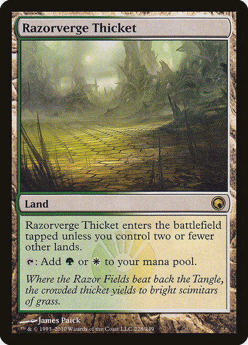 (英)【Foil】剃刀境の茂み / Razorverge Thicket【SOM】 No.228