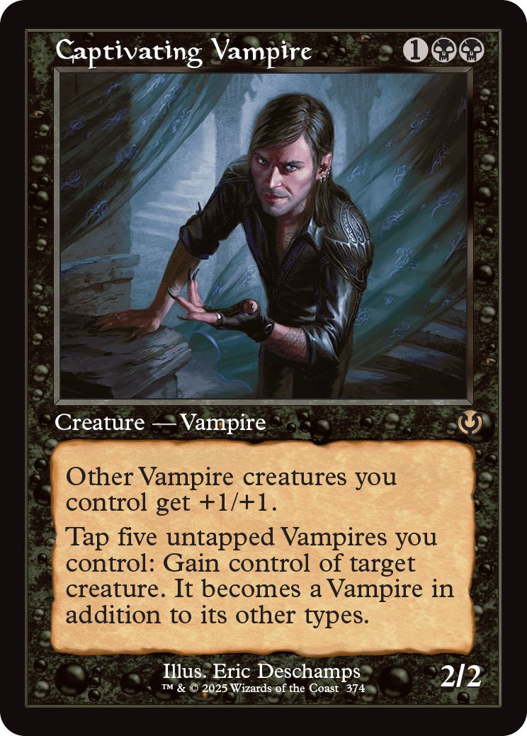 (英)【Foil】蠱惑的な吸血鬼 / Captivating Vampire ★ショーケース枠★(旧枠加工カード) 【INR】 No.374