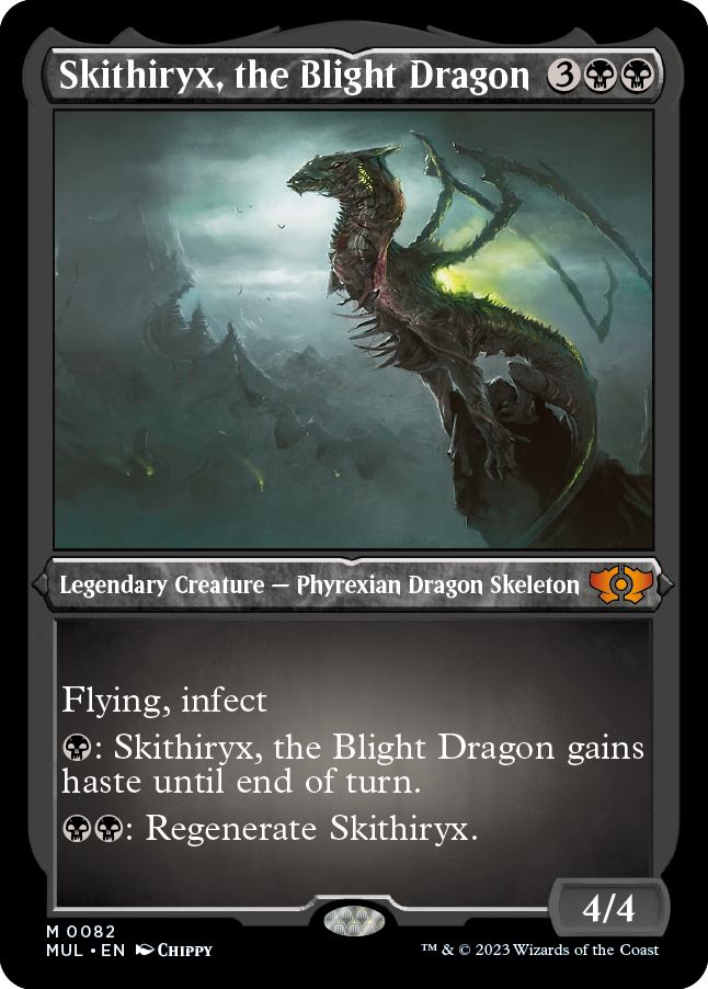 (英)【エッチングFoil】荒廃のドラゴン、スキジリクス / Skithiryx, the Blight Dragon【MUL】 No.082