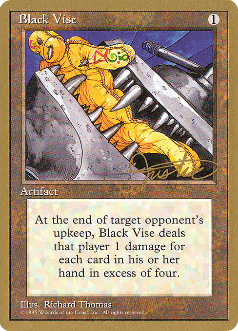 (英)黒の万力 / Black Vise【PTC】 ProTour NewYork Decks 1996 Mark Justice 金枠 No.167