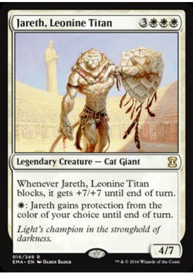 (英)【Foil】獅子面のタイタン、ジャレス / Jareth, Leonine Titan【EMA】 No.016