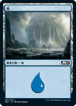 (日)【Foil】島 / Island【M21】 No.263