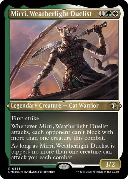 (英)【エッチングFoil】ウェザーライトの決闘者、ミリー / Mirri, Weatherlight Duelist【CMM】 No.0585