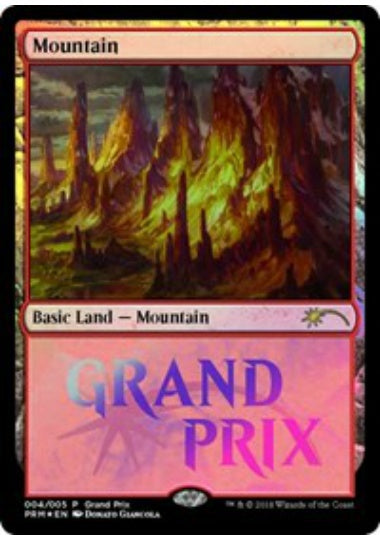 (英)【Foil】山 / Mountain【PRM】 グランプリプロモNo.098