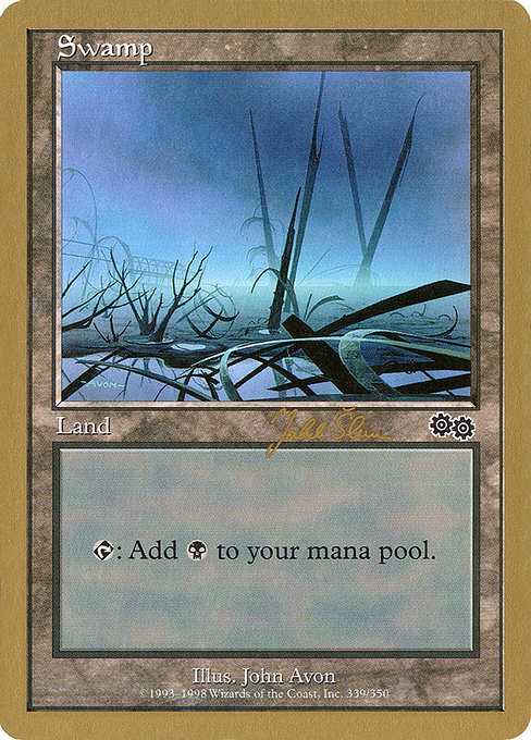 (英)沼 / Swamp【WC99】 World Championship Decks 1999 Jakub Slemr 金枠 No.091