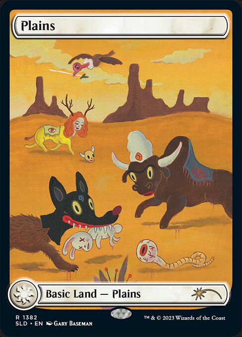 (英)【Foil】平地 / Plains【SLD】Featuring: Gary Baseman No.1382