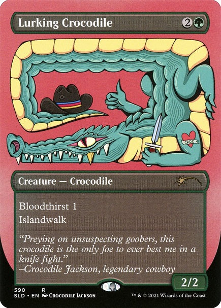 (英)【エッチングFoil】隠れ潜む鰐 / Lurking Crocodile【SLD】 Crocodile Jackson's Monstrous Menagerie No.590