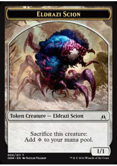 (英)エルドラージ・末裔トークン / Eldrazi Scion Token【OGW-TOKEN】 No.006