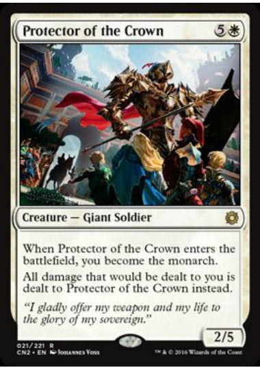 (英)【Foil】王位の守護者 / Protector of the Crown【CN2】 No.021