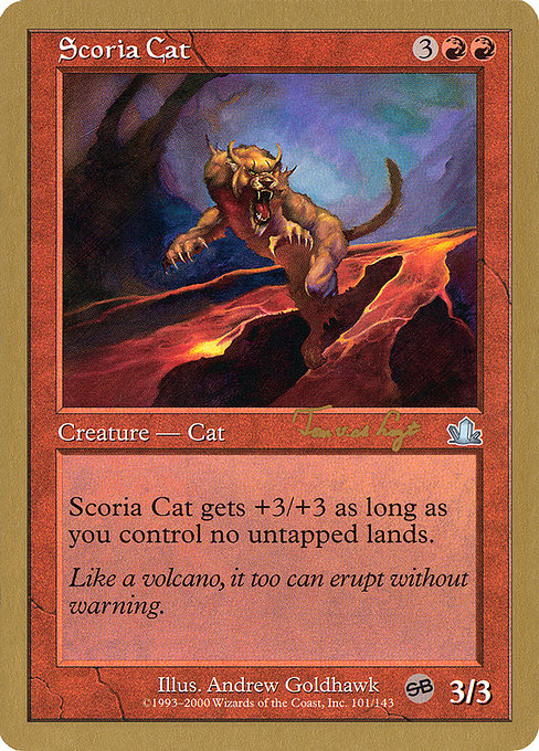 (英)岩滓の猫 / Scoria Cat【WC01】 World Championship Decks 2001 Tom van de Logt サイドボード 金枠 No.049