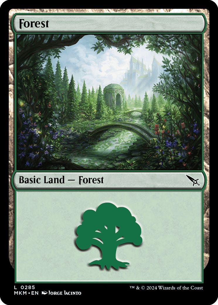 (英)【Foil】森 / Forest【MKM】 No.285