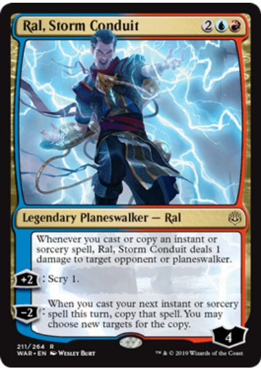 (英)【Foil】嵐の伝導者、ラル / Ral, Storm Conduit【WAR】 No.211