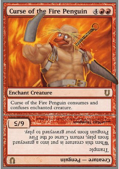(英)【Foil】Curse of the Fire Penguin 【UNH】 No.073