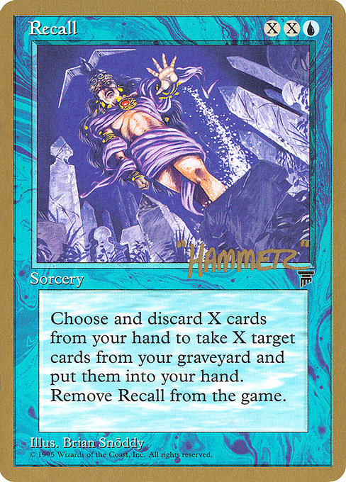 (英)回想 / Recall【PTC】 ProTour NewYork Decks 1996 Shawn "Hammer" Regnier 金枠 No.078