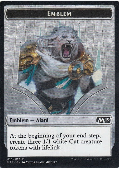 (英)紋章 - アジャニ / Emblem - Ajani【M19-TOKEN】 No.015