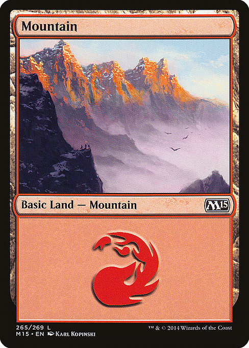 (英)【Foil】山 / Mountain【M15】 No.265