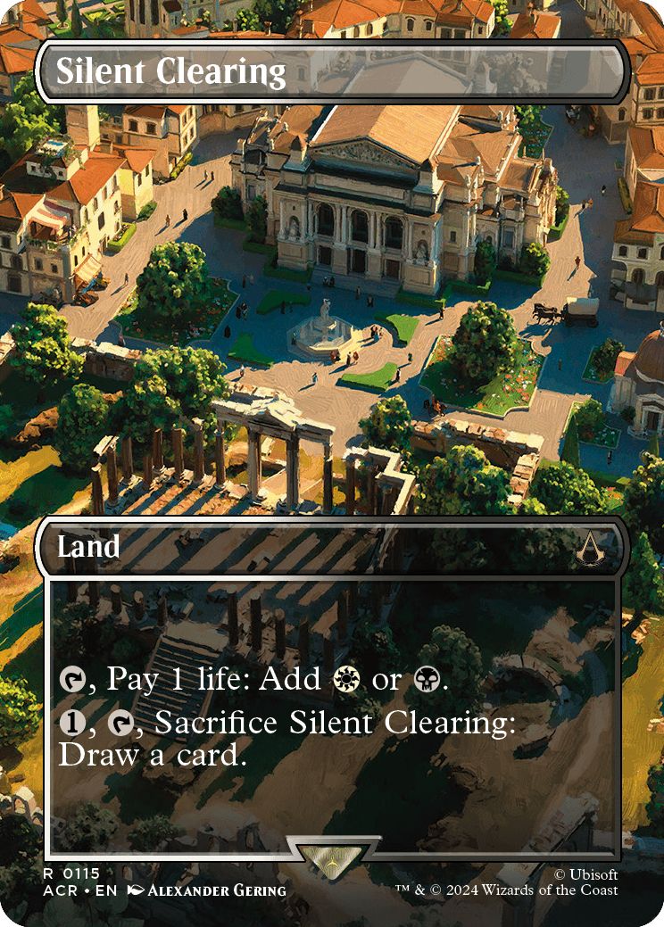 (英)【Foil】無声開拓地 / Silent Clearing ★ボーダーレス★(「ローマの眺め」シーン・カード) 【ACR】 No.115