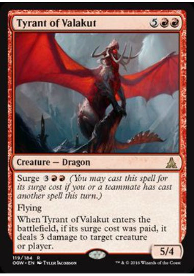 (英)【Foil】ヴァラクートの暴君 / Tyrant of Valakut【OGW】 No.119