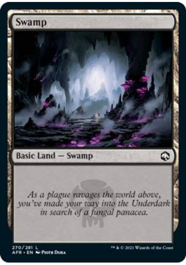 (英)【Foil】沼 / Swamp【AFR】 No.270