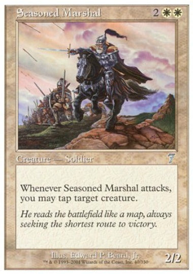 (英)【Foil】歴戦の司令官 / Seasoned Marshal【7ED】 No.040