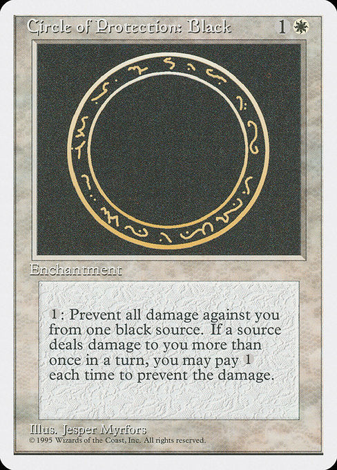 (英)黒の防御円 / Circle of Protection: Black【4ED】 No.014