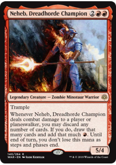 (英)戦慄衆の勇者、ネヘブ / Neheb, Dreadhorde Champion【WAR】 No.140