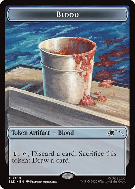 (英)血トークン / Blood Token【SLD】 Secret Lair x Jaws: Terror of Amity Island No.2180
