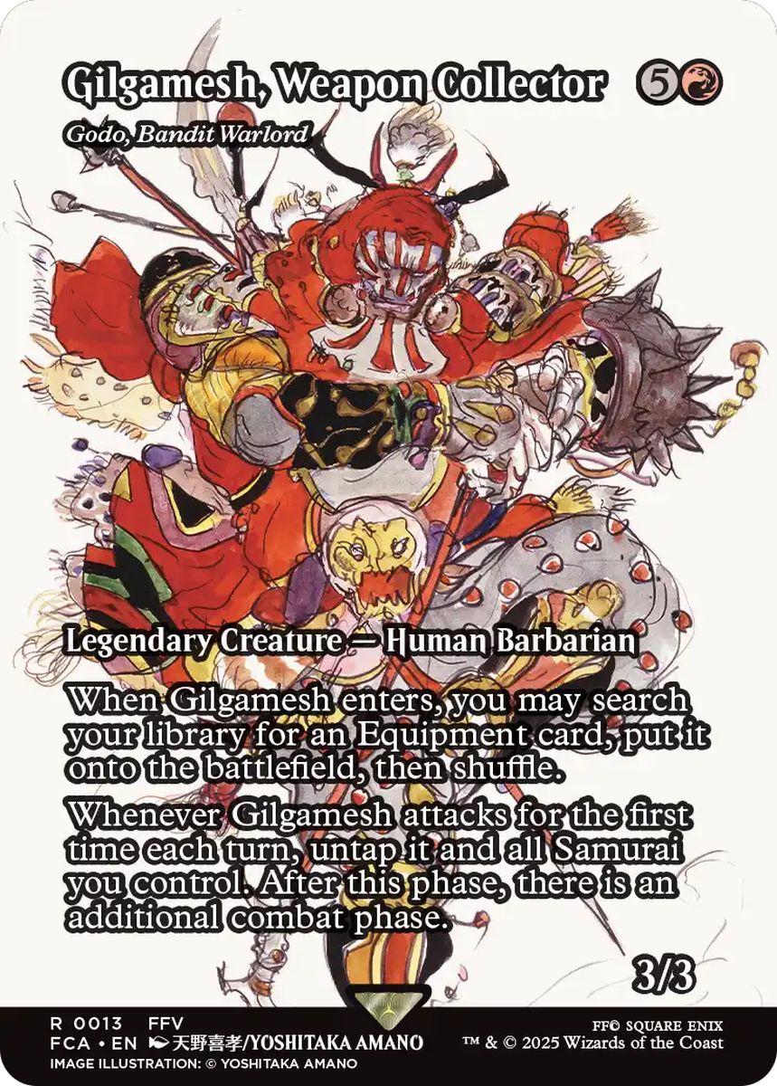 (英)【Foil】武人ギルガメッシュ / Gilgamesh, Weapon Collector[山賊の頭、伍堂 / Godo, Bandit Warlord] ★ショーケース枠★(FINAL FANTASY・継承史カード) 【FCA】 No.013