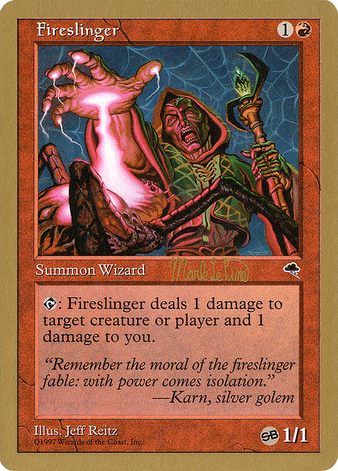 (英)投火師 / Fireslinger【WC99】 World Championship Decks 1999 Mark Le Pine サイドボード 金枠 No.027