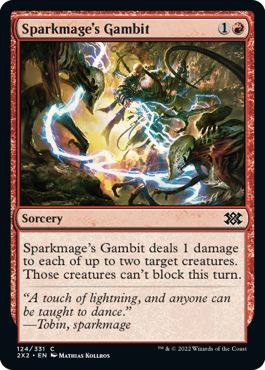 (英)【Foil】火花魔道士の計略 / Sparkmage's Gambit【2X2】 No.124