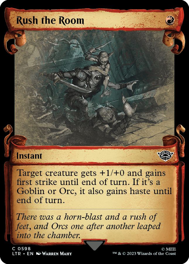 (英)【銀Foil】部屋への急襲 / Rush the Room ★ショーケース枠★(中つ国の巻物) 【LTR】 No.598
