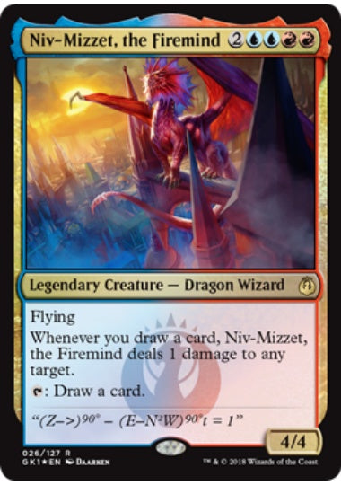 (英)【Foil】火想者ニヴ＝ミゼット / Niv-Mizzet, the Firemind【GK1】絵違いFoil No.026