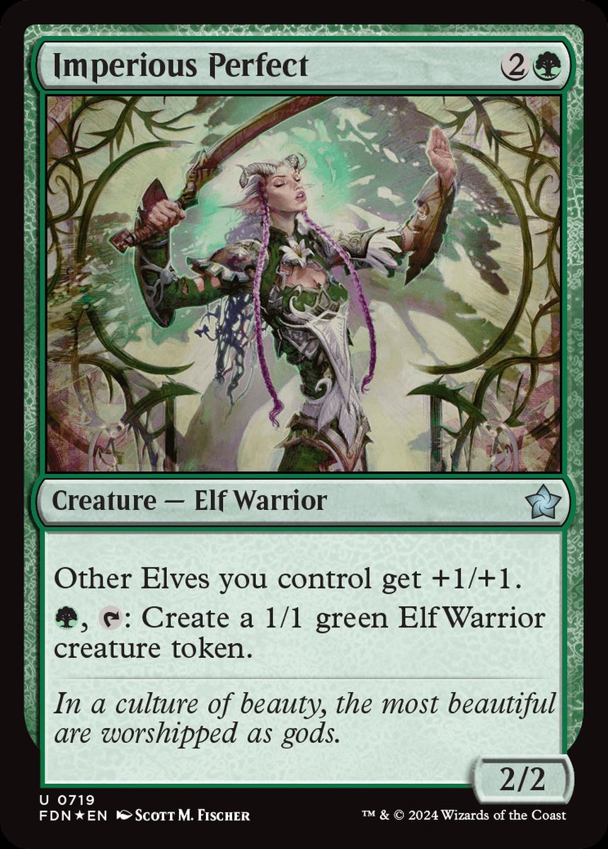 (英)【Foil】傲慢な完全者 / Imperious Perfect【FDN】Starter Collection収録 No.719